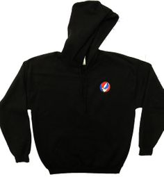 Grateful Dead Hoody SYF Hooded Sweatshirt Pocket Print Black Hoody