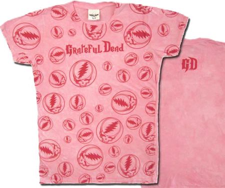 Grateful Dead Juniors T-shirt Lots of Stealies Fitted Girly Tee Shirt