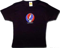 Grateful Dead Juniors T-shirt Steal Your Face Black Fitted Tee Shirt