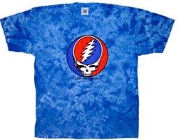 Grateful Dead Shirt Steal Your Face Blue Tie Dye Adult Tee T-Shirt
