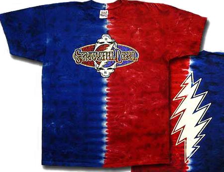 Grateful Dead Shirt Tie Dye Flip Letters Adult Tee T-Shirt