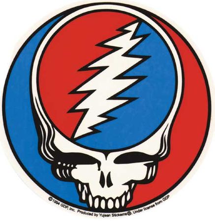 Grateful Dead Sticker Stealie 4" X 6" Sticker