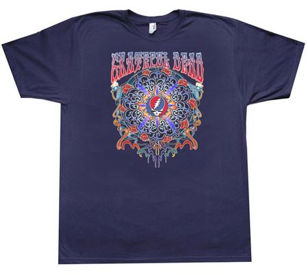 Grateful Dead T-shirt New Years Adult Navy Tee Shirt