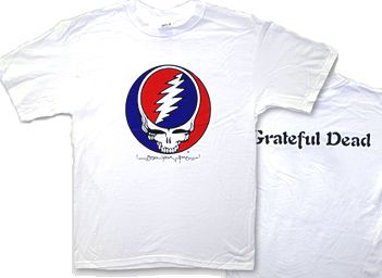 Grateful Dead T-shirt Steal Your Face Adult White Tee Shirt