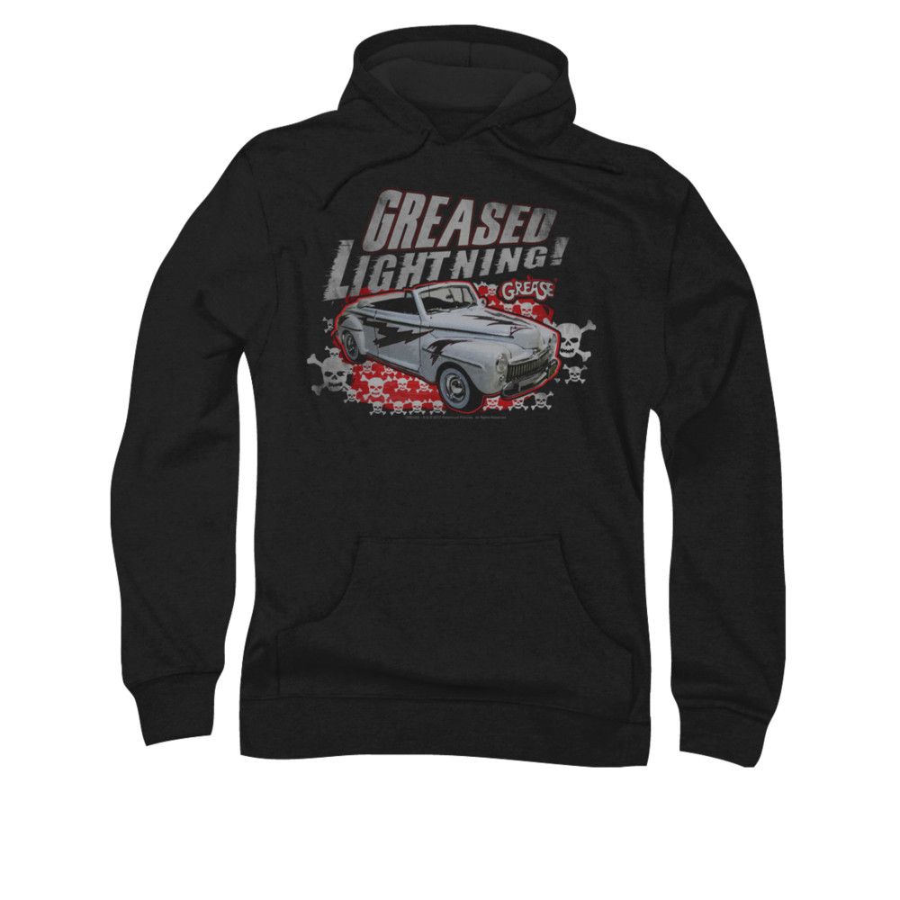 Grease Hoodie Sweatshirt Greased Lightening Black Adult Hoody Sweat