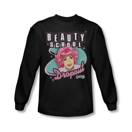 Grease Shirt Beauty School Dropout Long Sleeve Black Tee T-Shirt