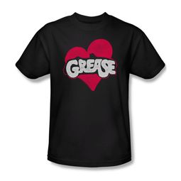 Grease Shirt Heart Adult Black Tee T-Shirt Grease Shirt Heart Adult Black Tee T-Shirt