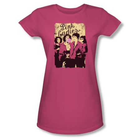 Grease Shirt Juniors Pink Ladies Hot Pink Tee T-Shirt