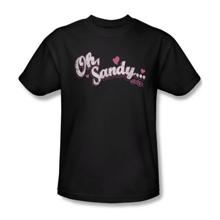 Grease Shirt Oh Sandy Adult Black Tee T-Shirt