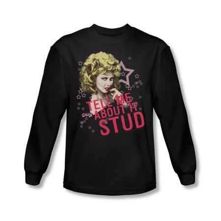 Grease Shirt Tell Me About It Stud Long Sleeve Black Tee T-Shirt
