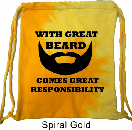 Great Beard Great Responsibility Tie Dye Bag