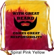 Great Beard Great Responsibility Tie Dye Bag