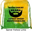 Great Beard Great Responsibility Tie Dye Bag