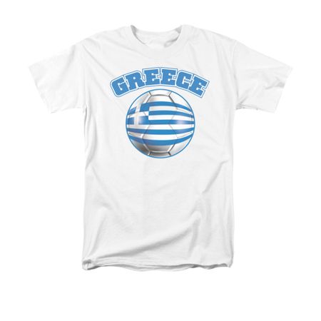 Greece Soccer Futbol Shirt Adult White Tee T-Shirt