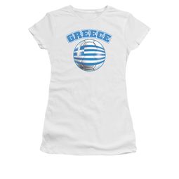 Greece Soccer Futbol Shirt Juniors White Tee T-Shirt