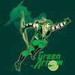 Green Arrow T-shirt - In Action Adult Hunter Green Tee