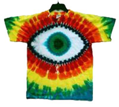 Clearance - Mens Green Eye Cyclops Tie-Dye T-Shirt - Short Sleeve