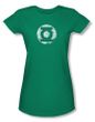 Green Lantern Juniors T-shirt Distressed Lantern Logo Kelly Green Tee