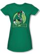 Green Lantern Juniors T-shirt Flying Kelly Green Tee