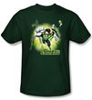 Green Lantern Kids T-shirt Lantern Burst Youth Hunter Green Tee