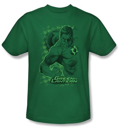 Green Lantern Kids T-shirt Pencil Energy Youth Kelly Green Tee