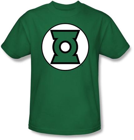 Green Lantern Superhero Logo T-shirt - Adult Kelly Green Tee