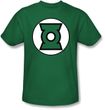 Green Lantern Superhero Logo T-shirt - Adult Kelly Green Tee