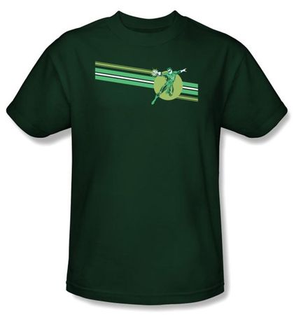 Green Lantern T-shirt Lantern Stripe Logo Hunter Green Tee
