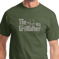 The Grillfather Grey Print Shirts