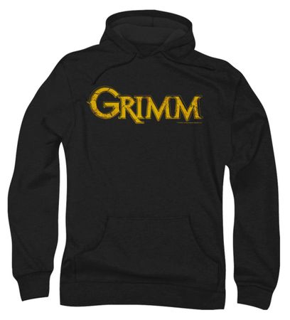 Grimm Hoodie Sweatshirt Gold Logo Black Adult Hoody Sweat Shirt