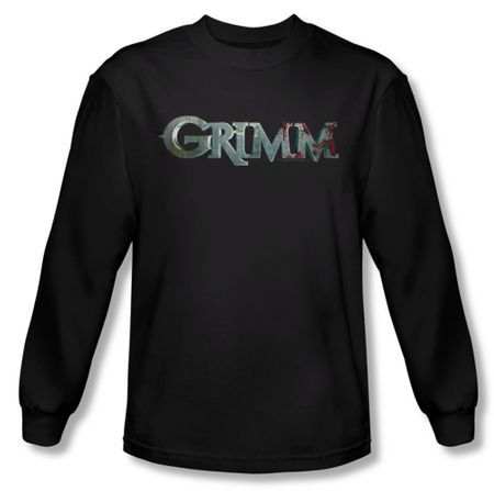 Grimm Shirt Bloody Logo Long Sleeve Black Tee T-Shirt