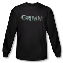 Grimm Shirt Bloody Logo Long Sleeve Black Tee T-Shirt