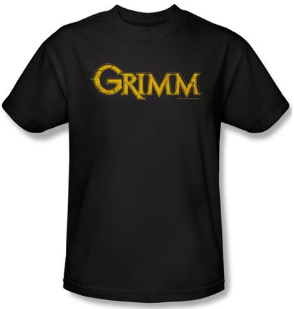 Grimm Shirt Gold Logo Adult Black Tee T-Shirt