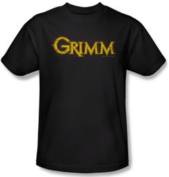 Grimm Shirt Gold Logo Adult Black Tee T-Shirt Grimm Shirt Gold Logo Adult Black Tee T-Shirt