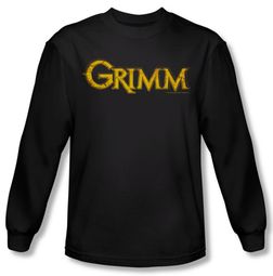 Grimm Shirt Gold Logo Long Sleeve Black Tee T-Shirt Grimm Shirt Gold Logo Long Sleeve Black Tee T-Shirt