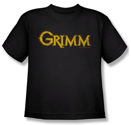 Grimm Shirt Kids Gold Logo Black Youth Tee T-Shirt