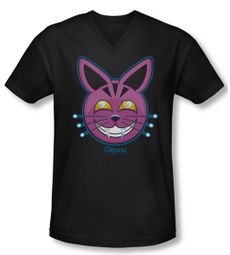 Grimm Shirt Slim Fit V Neck Retchid Kat Black Tee T-Shirt Grimm Shirt Slim Fit V Neck Retchid Kat Black Tee T-Shirt