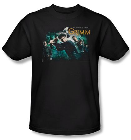 Grimm Shirt Storytime Is Over Adult Black Tee T-Shirt