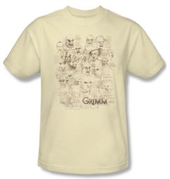 Grimm Shirt Wesen Sketches Adult Cream Tee T-Shirt