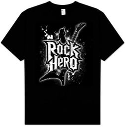 Guitar T-shirt - Rock Hero Guitar Player Adult Tee
