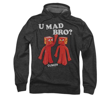 Gumby Hoodie You Mad Charcoal Sweatshirt Hoody