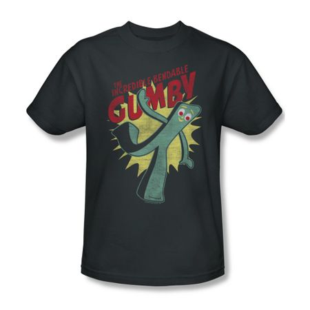 Gumby Shirt Bendable Charcoal T-Shirt