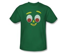 Gumby Shirt Face Kelly Green T-Shirt