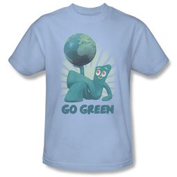 Gumby Shirt Go Green Light Blue T-Shirt