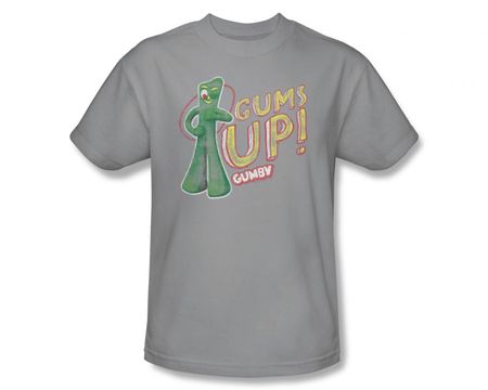 Gumby Shirt Gums Up Silver T-Shirt