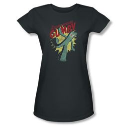 Gumby Shirt Juniors Bendable Charcoal T-Shirt Gumby Shirt Juniors Bendable Charcoal T-Shirt