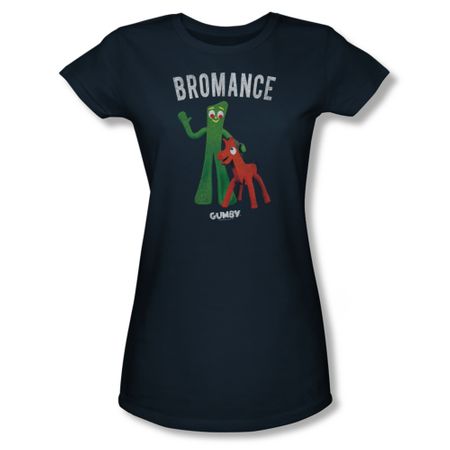 Gumby Shirt Juniors Bromance Navy T-Shirt
