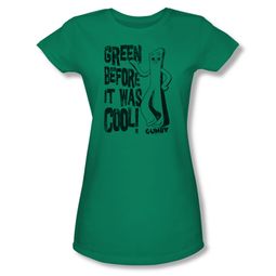 Gumby Shirt Juniors Cool Kelly Green T-Shirt