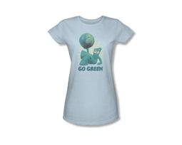 Gumby Shirt Juniors Go Green Light Blue T-Shirt