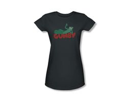 Gumby Shirt Juniors Logo Charcoal T-Shirt